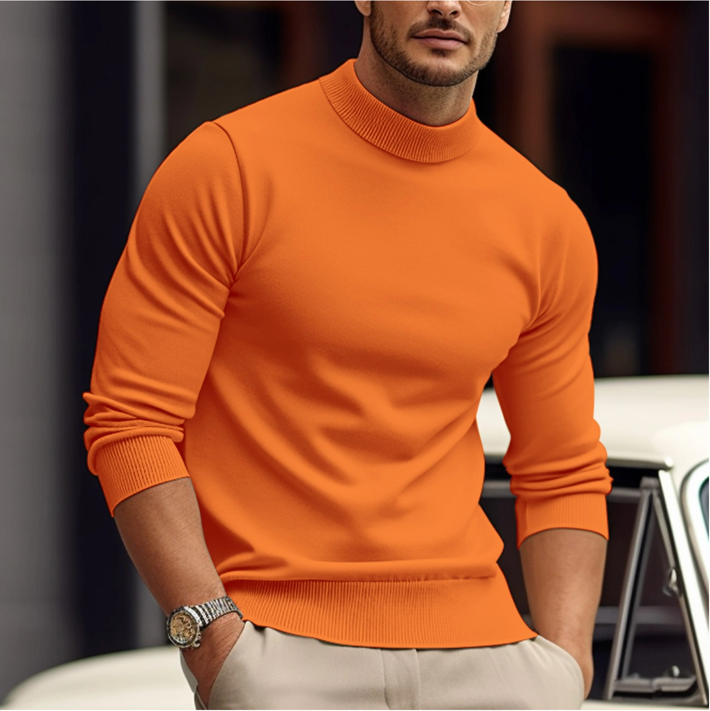 Stylisch - herrenpullover aus weicher baumwolle