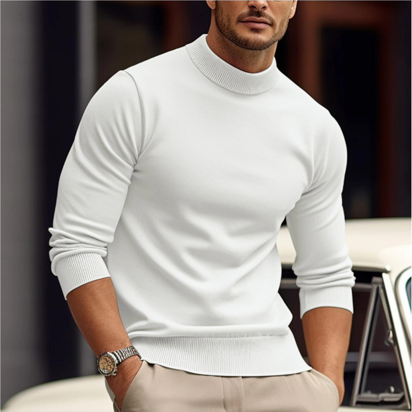 Stylisch - herrenpullover aus weicher baumwolle