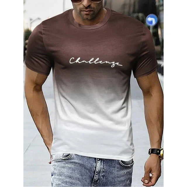 Tate - vintage-t-shirt mit farbverlauf für herren