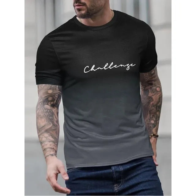 Tate - vintage-t-shirt mit farbverlauf für herren