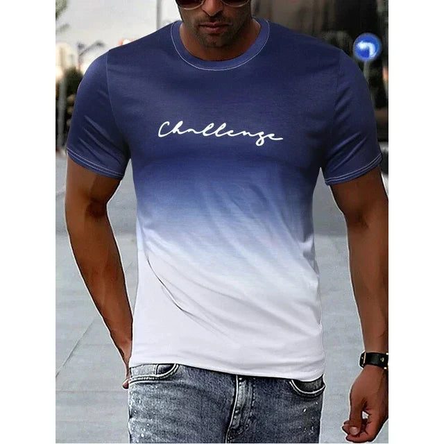 Tate - vintage-t-shirt mit farbverlauf für herren
