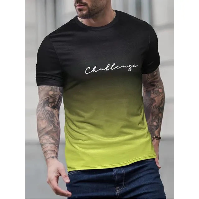 Tate - vintage-t-shirt mit farbverlauf für herren