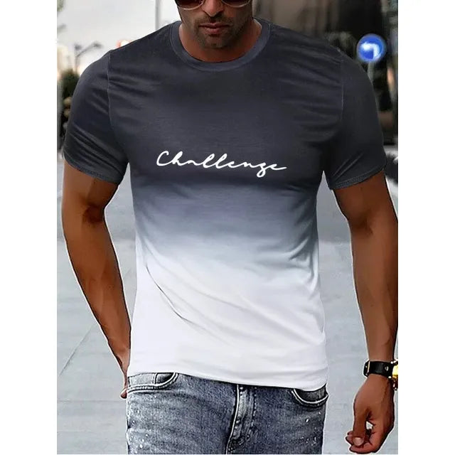 Tate - vintage-t-shirt mit farbverlauf für herren