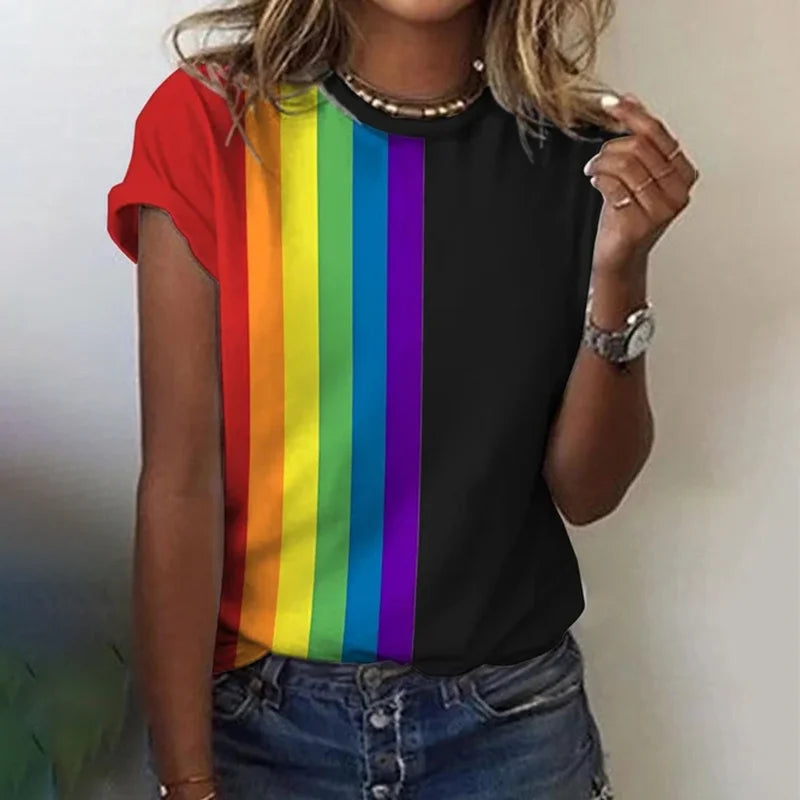 Nettie - stylisches regenbogen shirt